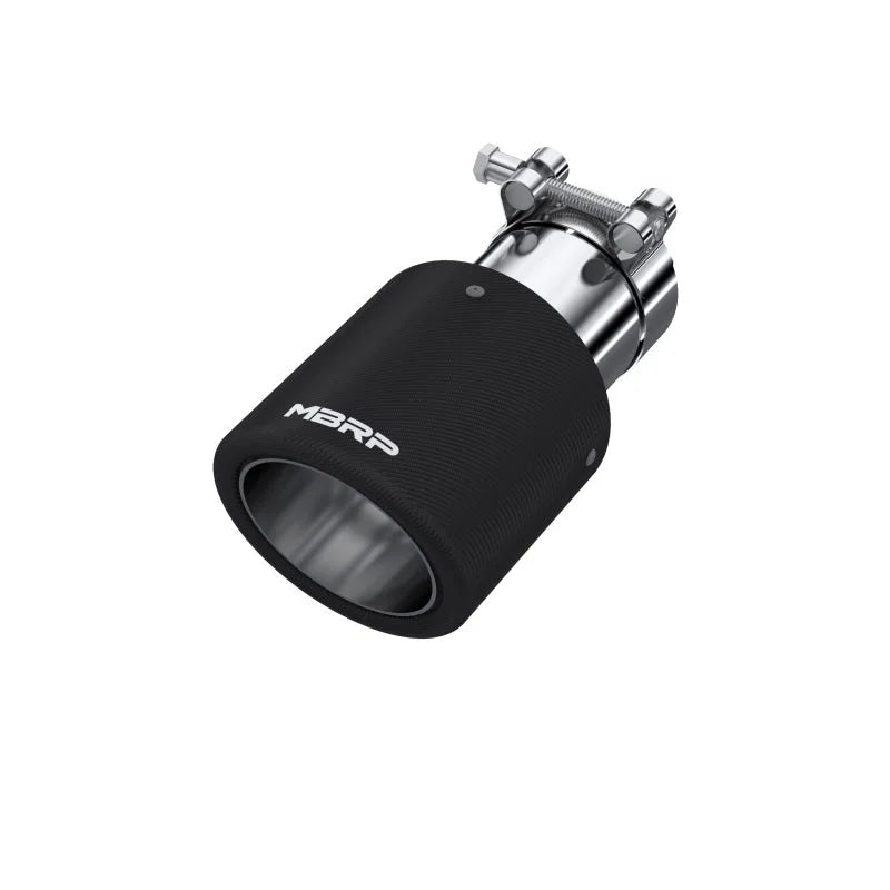 MBRP Universal Carbon Fiber Tip 4in OD / 2.5in Inlet / 7.7in L - Main Product View