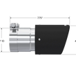 Load image into Gallery viewer, MBRP Universal Carbon Fiber Tip 4in OD/3in Inlet/7.7in L - Detail View