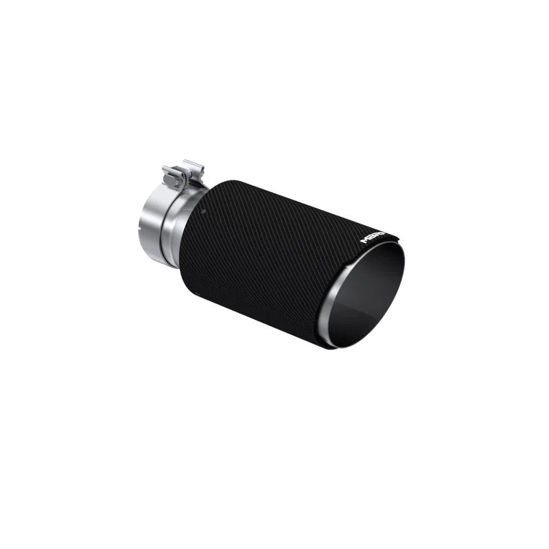MBRP Universal Carbon Fiber Tip 6in OD/4in Inlet/12in L - Angle Cut Tip - Main Product View