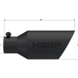 Load image into Gallery viewer, MBRP Universal Dual Wall Angle Rolled End Tip 4-1/2in OD / 2-1/2in Inlet / 11in Length - Black - Detail View