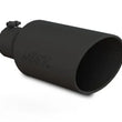 Load image into Gallery viewer, MBRP Universal Exhaust Tip 7in O.D. Rolled End 4in Inlet 18in Length - Black - Side View