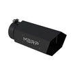 Load image into Gallery viewer, MBRP Universal Hex Tip 5in Inlet 16in Length w/ Logo - Black Coated - Side View