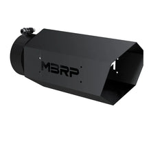 Load image into Gallery viewer, MBRP Universal Hex Tip 5in Inlet 16in length w/o Logo - Black Coated - Side View