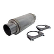 Load image into Gallery viewer, MBRP Universal Resonator 4 Inlet /Outlet 12 Body 18 Overall Aluminized - Side View