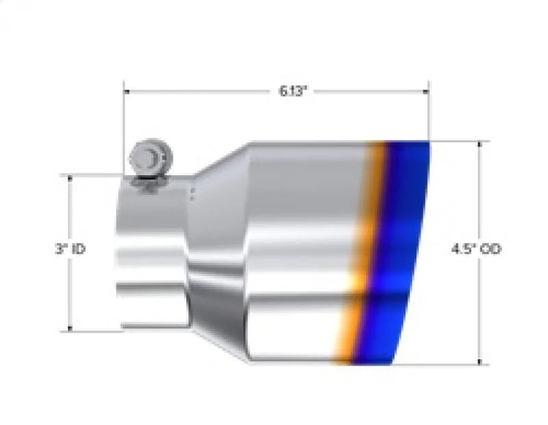 MBRP Universal Stainless Steel Dual Wall Tip 4.5in OD/3in Inlet/6.13in L - Additional View 6