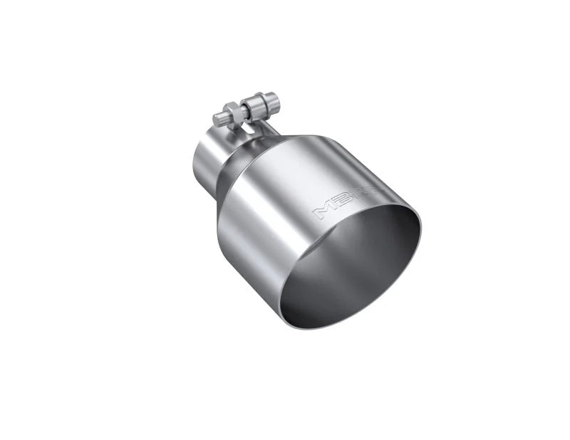 MBRP Universal Stainless Steel Tip 2.5in ID / 4.5in OD Out / 6.5in Length Angle Cut Single Wall - Main Product View
