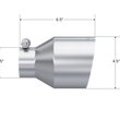 Load image into Gallery viewer, MBRP Universal Stainless Steel Tip 2.5in ID / 4.5in OD Out / 6.5in Length Angle Cut Single Wall - Side View