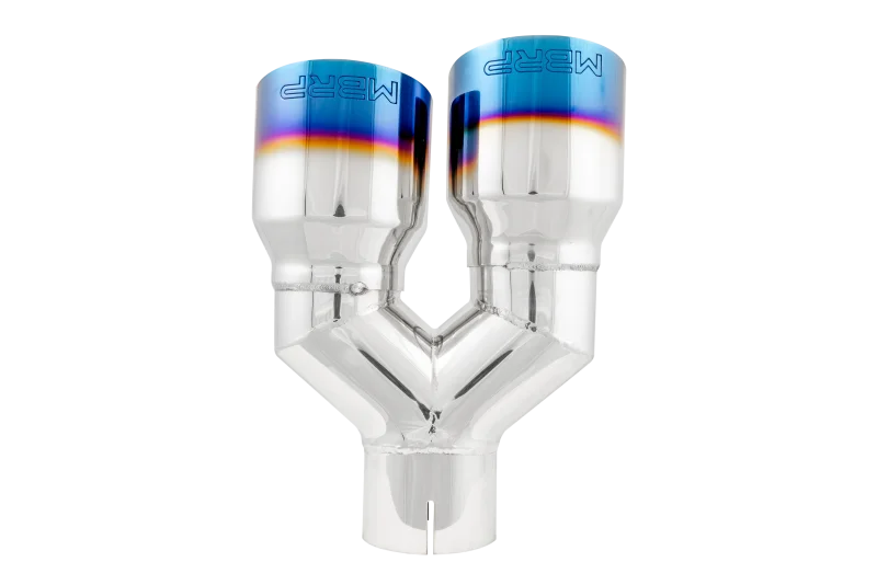 MBRP Universal T304 SS Dual Burnt End Tip 3.5in OD/2.5in Inlet - Back View