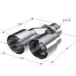 Load image into Gallery viewer, MBRP Universal T304 SS Dual Tip 3.5in OD/2.5in Inlet - Side View
