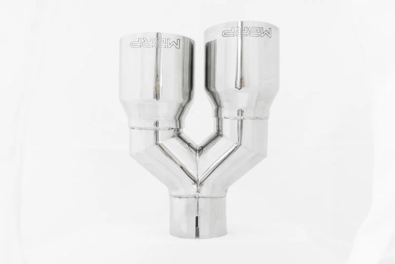 MBRP Universal T304 SS Dual Tip 3.5in OD/2.5in Inlet - Back View