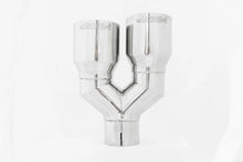 Load image into Gallery viewer, MBRP Universal T304 SS Dual Tip 3.5in OD/2.5in Inlet - Back View