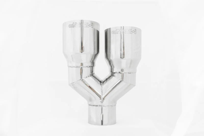 MBRP Universal T304 SS Dual Tip 3.5in OD/2.5in Inlet - Side View