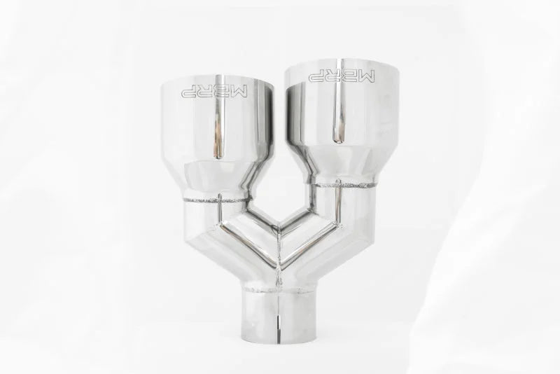 MBRP Universal T304 SS Dual Tip 4in OD/2.5in Inlet - Side View