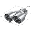 Load image into Gallery viewer, MBRP Universal T304 SS Dual Tip 4in OD/2.5in Inlet - Back View