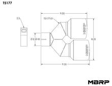 Load image into Gallery viewer, MBRP Universal T304 SS Dual Tip 4in OD/2.5in Inlet - Additional View 5