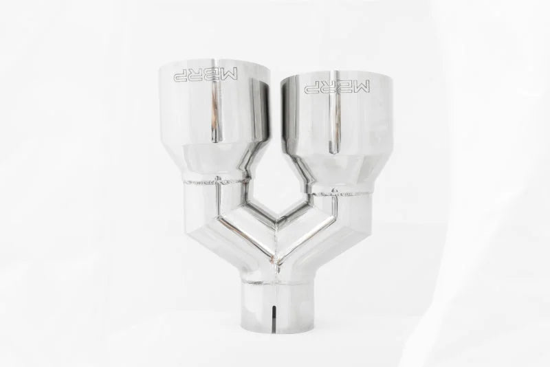 MBRP Universal T304 SS Dual Tip 4in OD/2.5in Inlet - Back View