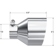Load image into Gallery viewer, MBRP Universal T304 Stainless Steel Tip 2.5in ID / 5in OD Out / 6.5in Length Angle Cut Single Wall - Side View