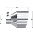 Load image into Gallery viewer, MBRP Universal T304 Stainless Steel Tip 2.5in ID / 5in OD Out / 6.5in Length Angle Cut Single Wall - Detail View