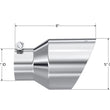 Load image into Gallery viewer, MBRP Universal T304 Stainless Steel Tip  3on ID / 5in OD Out / 8in Length Angle Cut Dual Wall - Detail View