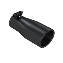 Load image into Gallery viewer, MBRP Universal Tip 2.5 O.D. Oval End 3.75 Inlet 10in length - Black Finish - Main Product View