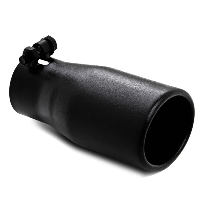 MBRP Universal Tip 2.5 O.D. Oval End 3.75 Inlet 10in length - Black Finish - Side View