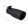 Load image into Gallery viewer, MBRP Universal Tip 2.5 O.D. Oval End 3.75 Inlet 10in length - Black Finish - Detail View