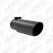 Load image into Gallery viewer, MBRP Universal Tip 3-1/2in O.D. Angled Rolled End - 3in ID Inlet 10in Length - Black - Side View