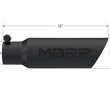 Load image into Gallery viewer, MBRP Universal Tip 3.5 O.D. Dual Wall Angled 2.5 inlet 12 length - Black Finish - Detail View