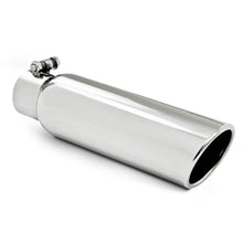 Load image into Gallery viewer, MBRP Universal Tip 3.5in OD 2.5in Inlet 12in L Angled Cut Rolled End Clampless No-Weld T304 - Main Product View