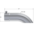 Load image into Gallery viewer, MBRP Universal Tip 3.5in O.D. Turn Down 3.5in inlet 12 length - Detail View