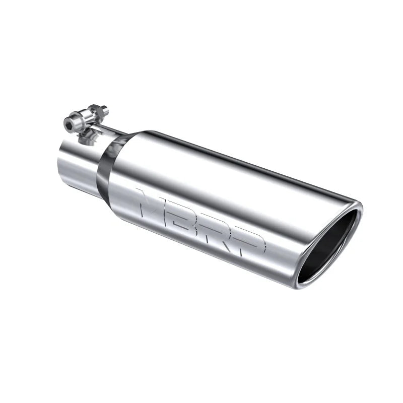MBRP Universal Tip 3in O.D. Angled Rolled End 2 inlet 10 length - Main Product View
