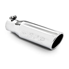 Load image into Gallery viewer, MBRP Universal Tip 3in O.D. Angled Rolled End 2 inlet 10 length - Side View