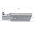 Load image into Gallery viewer, MBRP Universal Tip 3in O.D. Angled Rolled End 2 inlet 10 length - Detail View