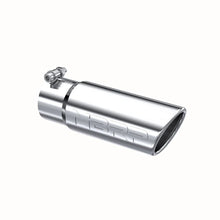 Load image into Gallery viewer, MBRP Universal Tip 3in O.D. Angled Rolled End 3 inlet 10 length - Side View