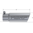 Load image into Gallery viewer, MBRP Universal Tip 3in O.D. Angled Rolled End 3 inlet 10 length - Detail View