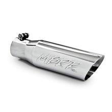 Load image into Gallery viewer, MBRP Universal Tip 3in O.D. Dual Wall Angled 2 inlet 12 length - Side View