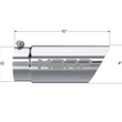 Load image into Gallery viewer, MBRP Universal Tip 3in O.D. Dual Wall Angled 4 inlet 10 length - Detail View