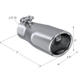 Load image into Gallery viewer, MBRP Universal Tip 3in O.D. Oval 2 inlet 10 length - Detail View
