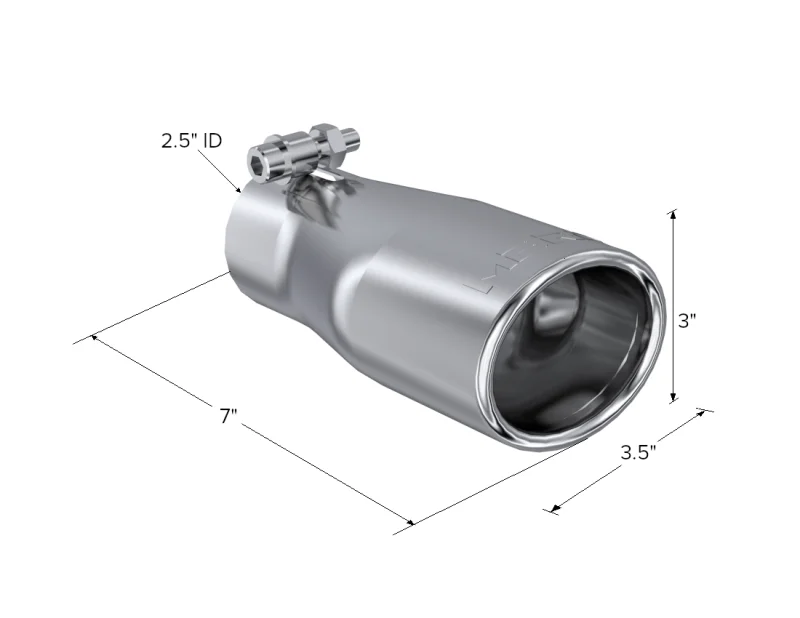 MBRP Universal Tip 3in O.D. Oval 2 inlet 10 length - Detail View