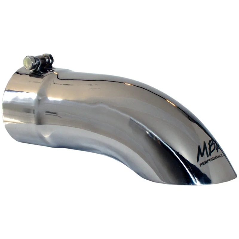 MBRP Universal Tip 4 O.D. Turn Down 4 inlet 12 length - Side View