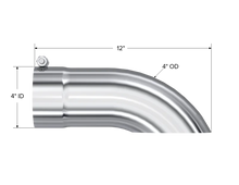 Load image into Gallery viewer, MBRP Universal Tip 4 O.D. Turn Down 4 inlet 12 length - Detail View