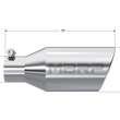 Load image into Gallery viewer, MBRP Universal Tip 4.5 O.D. Angle Rolled End 2.5 Inlet 11in Length - T304 - Detail View