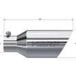Load image into Gallery viewer, MBRP Universal Tip 4.5 O.D. Dual Walled Angled Rolled End 2.5 Inlet 12in Length - T304 - Detail View