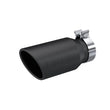 Load image into Gallery viewer, MBRP Universal Tip 4.5in OD / 3.2in Inlet / 10in Length / Angled Cut Rolled End - Black - Main Product View