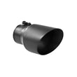 Load image into Gallery viewer, MBRP Universal Tip 4.5in OD 3in Inlet 8in Length Dual Walled Angled Exhaust Tip - Black - Main Product View