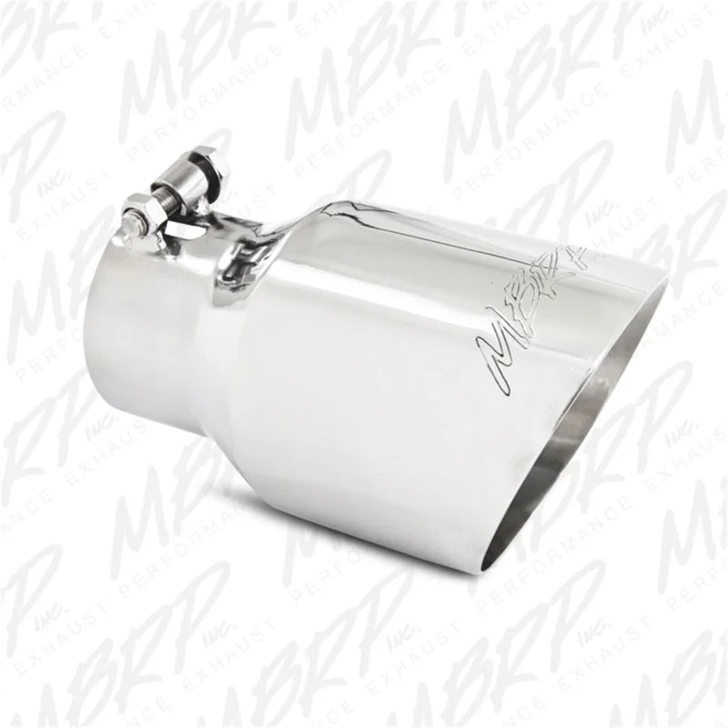 MBRP Universal Tip 4.5in O.D. Dual Wall Angled 3in inlet 8in length T304 - Main Product View