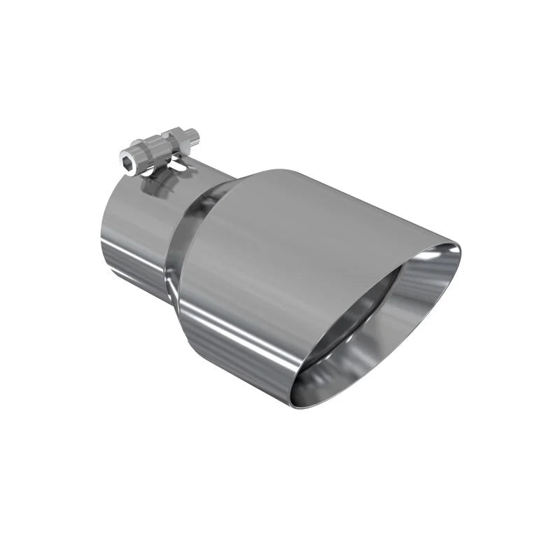 MBRP Universal Tip 4.5in O.D. Dual Wall Angled 3in inlet 8in length T304 - Side View