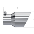 Load image into Gallery viewer, MBRP Universal Tip 4.5in O.D. Dual Wall Angled 3in inlet 8in length T304 - Detail View