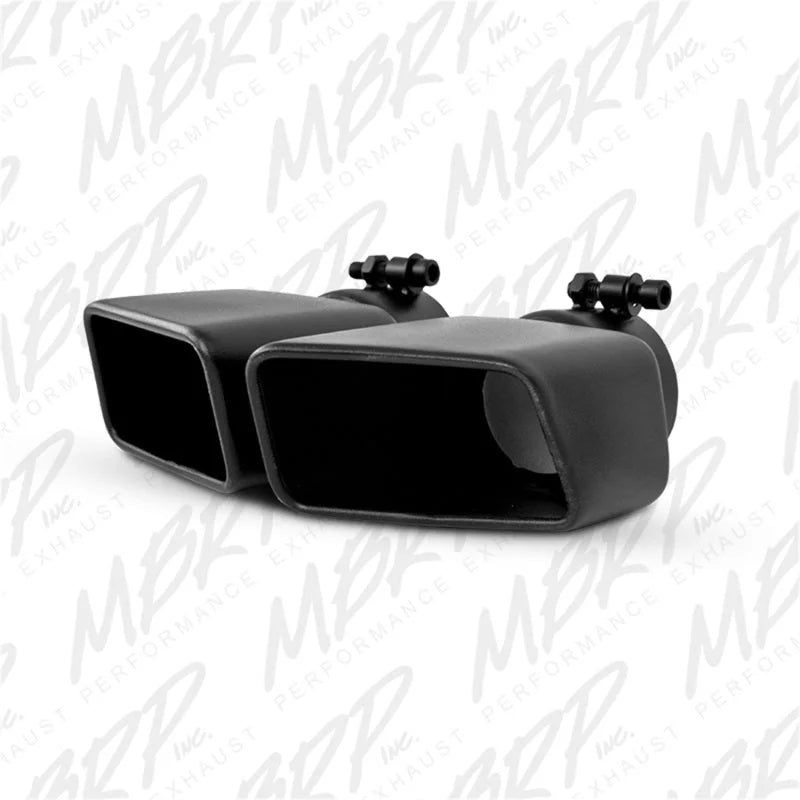MBRP Universal Tip 4.75inx 3in Rectangle Angled Cut 3in O.D. inlet Pass. Side 7.375in length Black - Main Product View