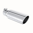 Load image into Gallery viewer, MBRP Universal Tip 4in OD 2.5in Inlet 12in Length Angled Cut Rolled End Clampless No-Weld T304 - Main Product View